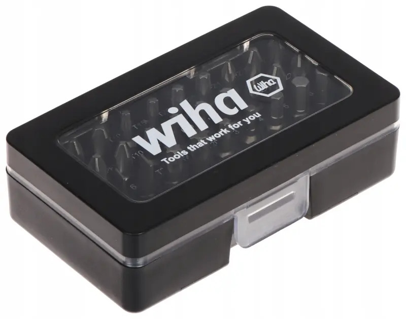 Sada bitů Wiha bit box, upínání HEX 1/4", standartní délka 25mm, 31ks bitů, 44632, WIHA44632